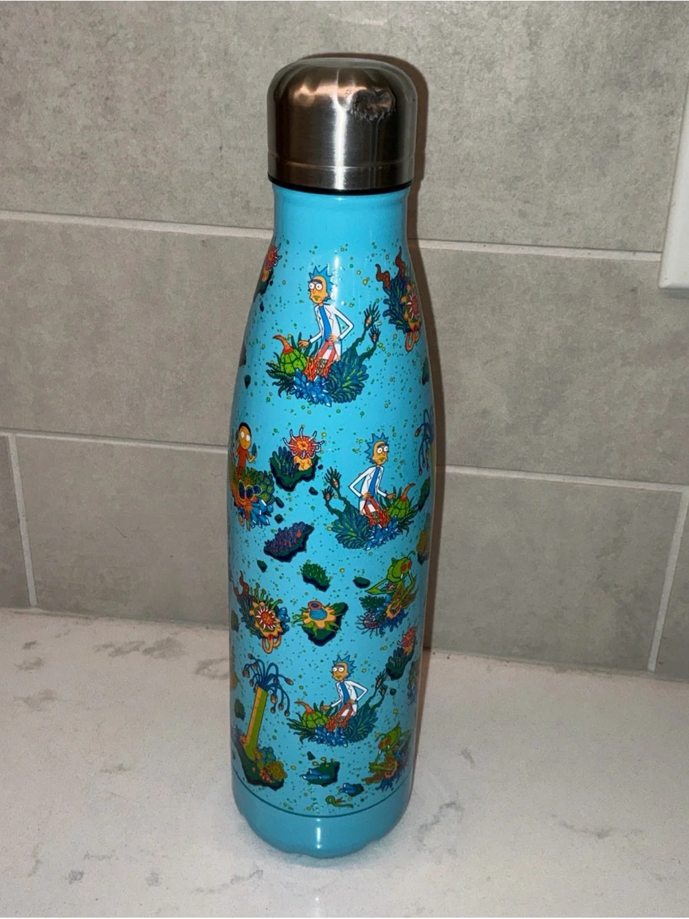 Rick and Morty thermal water bottle 500ml stainless steel hot cold